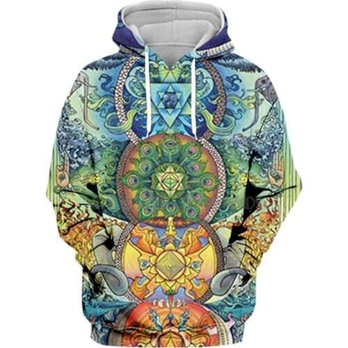 Hippie Mandala Trippy Abstract Psychedelic 3d hoodies/Sweatshirt Winter autumn Long sleeve streetwear-99
