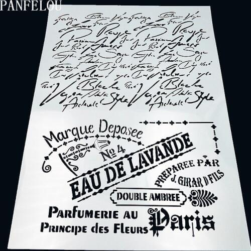 29.5*21cm Scribbled documents scrapbook stencils spray plastic mold shield DIY cake hollow Embellishment printing lace ruler