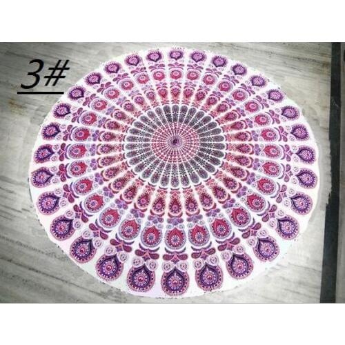 Party wedding Christmas decorations cotton printed round table cloth can for bath towels vintage yoga picnic mat wall decor