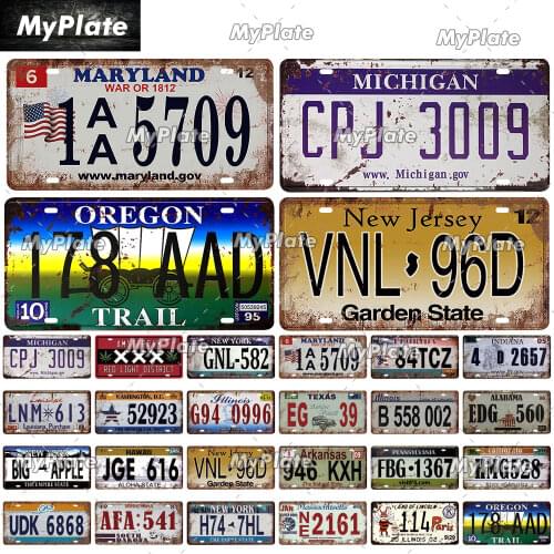 Vintage Metal Sign License Plate Tin Sign Vintage Decoration Man Cave Plaque Home Wall Decor Bar Sign Home Decor Poster