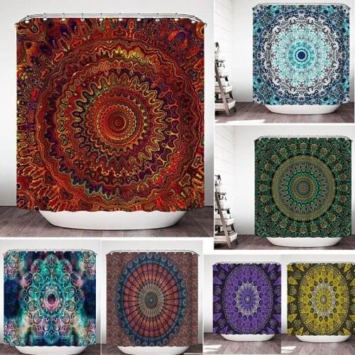 Geometric stripe printing curtains bathroom curtain set shower curtain waterproof shower curtain bedroom curtains Bath curtain