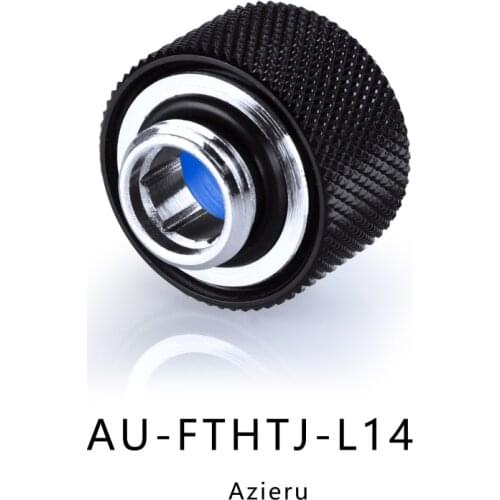 Azieru AU-FTHTJ-L14 AU Series Anti-off Hard Tube Fitting G1/4 Hand Compression for OD14MM Acylic/PETG/PMMA Tube Water Cooler MOD
