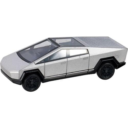 1/64 XCARTOYS Alloy Car Tesla Cybertruck Truck 01 Silver Diecast Model Car