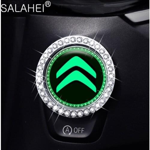 1set Luminous Crystal Car One-Key Engine Ignition Key Ring For Citroen C2 C3 C4 Quatre Saxo Xsara Jimny 1.6 16v Rear Trunk