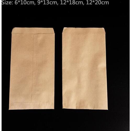 100pcs/lot-6*10cm Blank High Quality Kraft Paper Bag Seeds Storage Bags Handmade Soap Sample Gift bags 4 sizes options