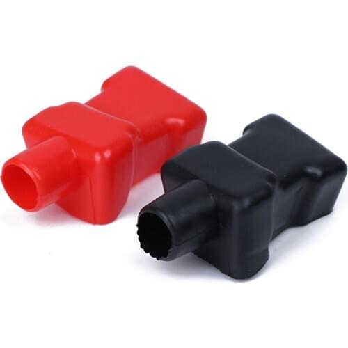 2pcs/pair New Universal Car Battery Terminal Negative Positive Covers Insulating Protector 75 x 40 x 22 mm