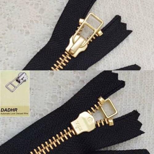 20pcs/lot YKK Metal Zipper #5 Gold Copper Close End Zip Pocket Boots Shoes Handmade Diy Sewing Accessories Wholesale
