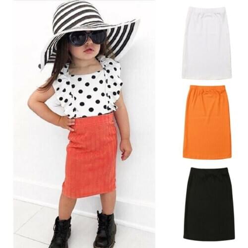 2019 Girl Skirts Toddler Kids Baby Girls Solid Knitted Skirts Slim Hip Short Skirts Baby Girl Clothes