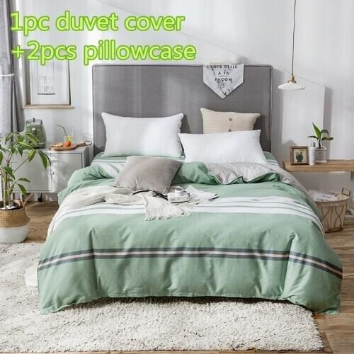 2020 NEW 100% Cotton Duvet cover Comforter/Quilt/Blanket case with 2pc pillowcase Zipper Twin Full Queen King double single size