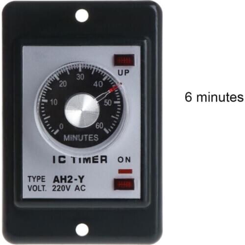 2020 New AC 220V AH2-Y Power On Delay Timer 1/3/5/10/30/60 Seconds 3/6/10/30/60 Minutes