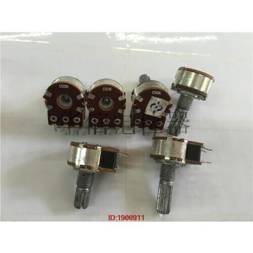 5pcs/lot 148 double potentiometer C50K handle length 15MM 20MM flower