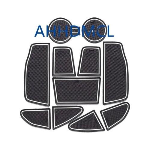 AHHDMCL Car Door Groove Mat Gate Slot Cup Armrest Storage Pad Mat For V40