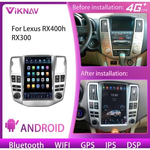 12.1 inch 128GB Android 10 Car Radio For Lexus RX400h RX300 Vertical Screen Multimedia Video Player GPS Navigation 2 din