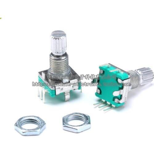 Free shipping 10pcs/lot Rotary encoder switch EC11 five feet short handle 20MM FREE SHIPPING