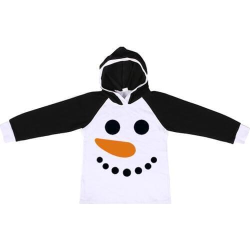 Kaiya Angel Hooded Raglans Shirts Children Boys Autumn Wear T Shirts Girls Cotton Long Sleeve T Shirt Children Christmas Snower