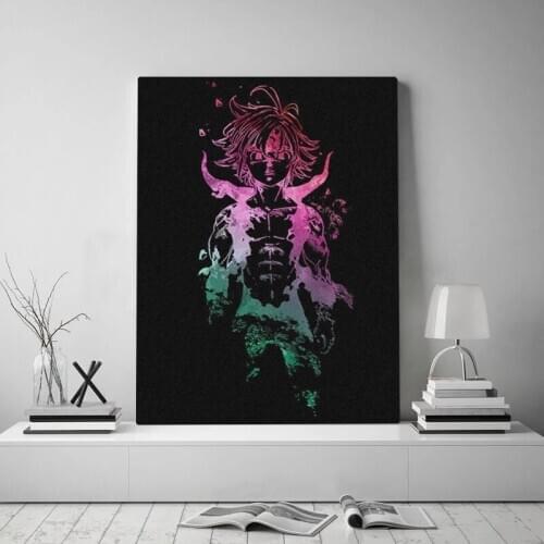 Canvas Printed Wall Art Poster Painting Dragons Sin of Wrath Meliodas Modern Home Decor Modular Pictures Frame For Living Room