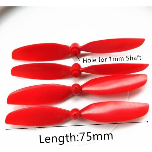 75mm 7.5cm 1mm DIY Mini Micro RC Quadcopter Blade Propeller Prop 2CW+2CCW For 720 8520 RC Quadcopter Glider Parts
