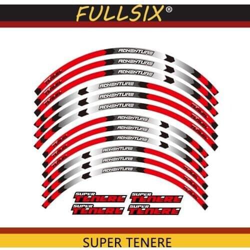 Motorcycle front and rear wheels Outer Rim Sticker Wheel Decals For yamaha XT1200Z ZE SUPER TENERE XT1200Z SUPER TENERE RAID