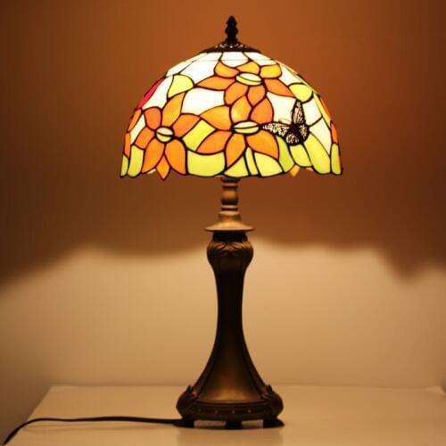 Tiffany Table Lamp Stained Glass European Baroque Classic for Living Room E27 110-240V