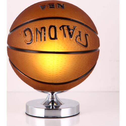 Basketball football table lamp bedroom bedside lamp children creative cartoon boy room LED table lamp Eye protection desk lamp