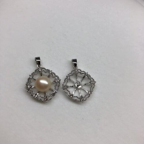 New Arrival Design Pendant Base Mountings Findings Jewelry Settings Parts for Female Women Pearls Beads Crystal Agate Coral Jade