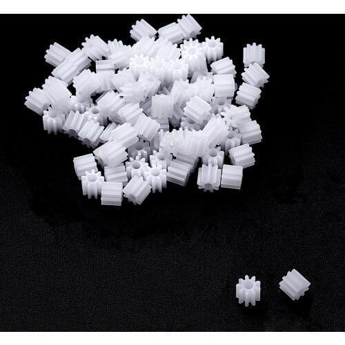 Hot 10~100pcs Model 092A Plastic Gear 5mm Thickness 0.5 Modulus Toy Accessories with 9 Teeth for DIY RC Car Robot Motor