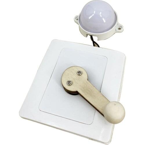 Hand Crank Electric Generator With Bulb Physics Educational Child Toys Gift