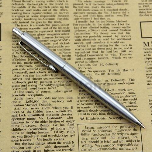 Stainless Steel Metal Push Ballpoint Pen Baoer 37 Ball Point Pen Gift Stationary