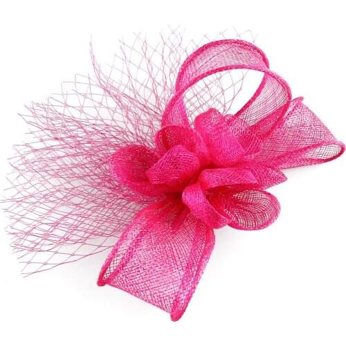 Gorgeous Ladies Wedding Fashion Headwear Mesh Woemn Fascinator Hat Accessories Cocktail Race Headdress With Flower Handmade