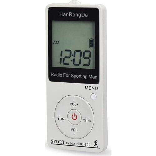 Sport Radio Large Chip Capacity FM AM Sports Broadcast High Sensitivity Receiver With Stereo Headset Step Count Broadcast