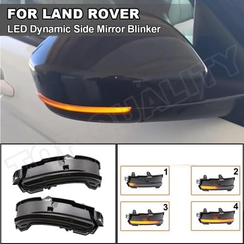 For Land Rover Discovery Sport 15-18 Range Rover Evoque Velar LED Dynamic Side Mirror Light Turn Signal Sequential Flowing Lamp
