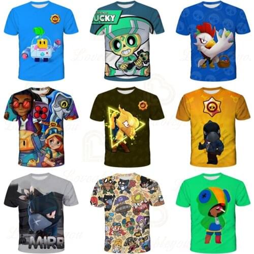 8-Bit Childrens Wear Shooting Game 3d Swearshirt Boys Girls Tops Kids T-shirt Browlers VOID GENE Leon Star Tshirts Teen Clothes