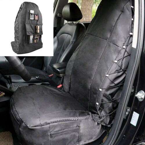 TIROL T22464 Waterproof Universal Car Bucket Seat Cover Multi-Pockets Organizer