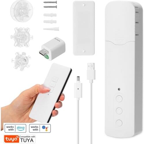 TM616EGB Tuya WiFi Smart Pull Bead Curtain Motor WiFi Converter APP Control Voice Control Compatible with Alexa Google Home