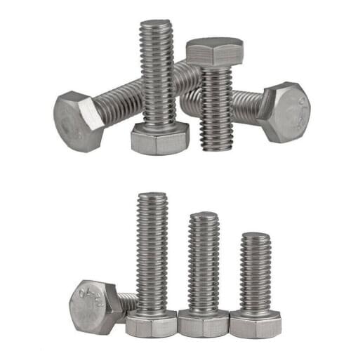 10pcs M3 M4 M5 304 stainless steel extension full-thread outer hexagon screws / bolt