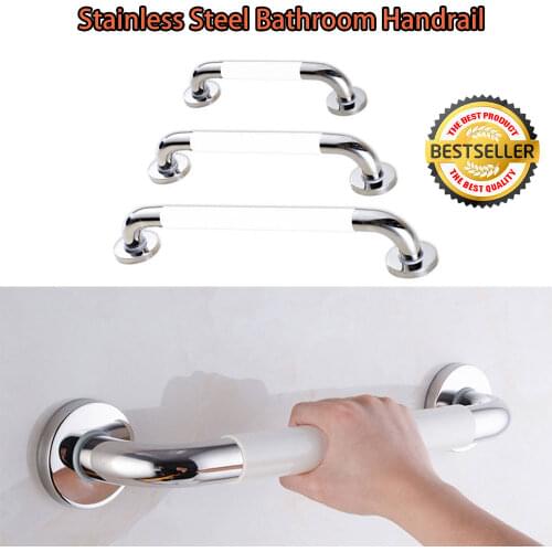 Bathroom Safety Handle Handrail 38/48/58cm Bathroom Tub Toilet Handrail Grab Bar Shower Safety Support Handle Towel Rack