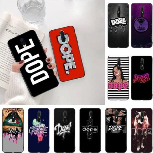 YJZFDYRM DOPE Soft black Phone Case For Oppo A5 A9 2020 A5S Reno2 z Renoace 3pro Realme5Pro