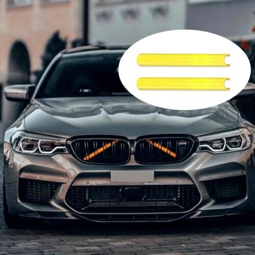 Yellow Car Strip Sticker Cover Frame For-BMW F20 F21 F22 F23 F30 F32 G20 Front Grille Trim Strips Car Styling Decoration