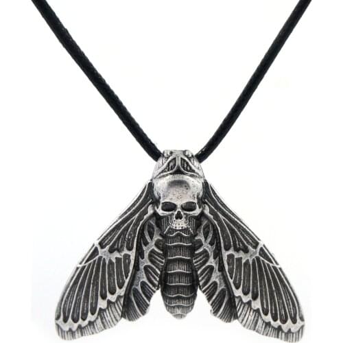 Deaths Head Hawk Moth Pendant Necklace for women gift with 18" chain