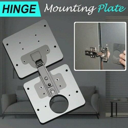 1/2/4/10/50Pcs Furniture Cabinet Door Hinge Repair Plate Rust Resistant Steel Home Improvement Hardware Cupboard Hinges
