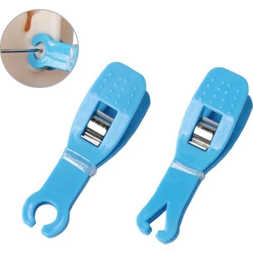 1PC Blue Acrylic Disposable Body Piercing Plier Plastic Clamp for Ear Lip Navel Nose Tongue Eyebrow Piercings Forcep Tool Kit