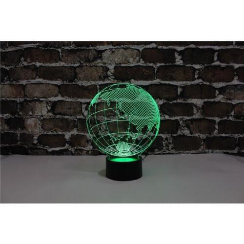 2017 New Design 3D Beauty Night Light YJM-2819 Top Quality As A Gift For Child Seven Colors And Changeable Globe Shape Design