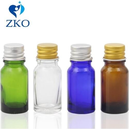 5ml 10ml 15ml 20ml 30ml 50ml Transparent Makeup Water Glass Bottles with Silver/Golden Aluminum Cap Portable Liquid Bottle