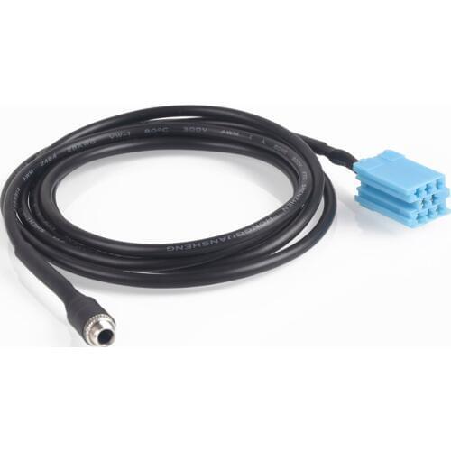 Car 3.5mm Female 8pin Audio Music AUX Cable Input Adapter For Mercedes Benz Smart 450