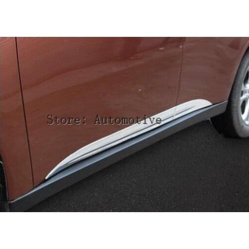 Abs chrome body side moldings decor side door 2013 2014 2015 for mitsubishi outlander samurai ,car styling