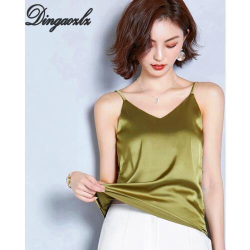 Женские шелковые топы Dingaozlz China At AliExpress
