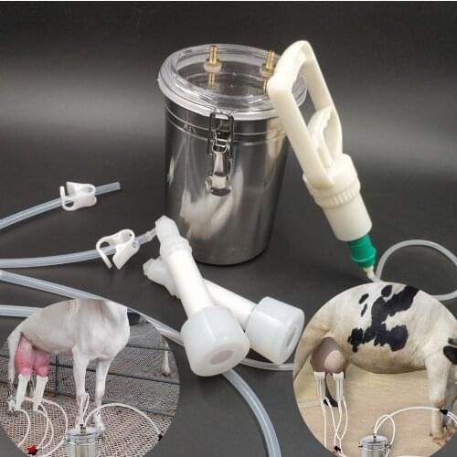 3L milking machine for goat farm animals cow sheep milk milker stainless steel double manual type food grade veterinary tools