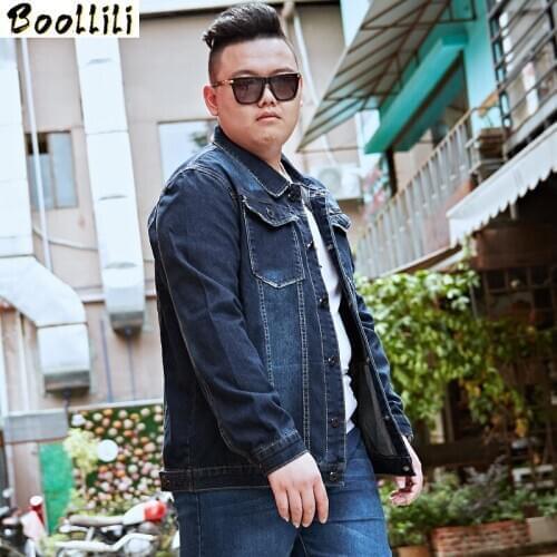 Plus Size 8XL 7XL 6XL Mens Denim Jackets Trend Fashion Cowboy Motorcycle Jacket Coats Clothing Male Casual Loose Outwear