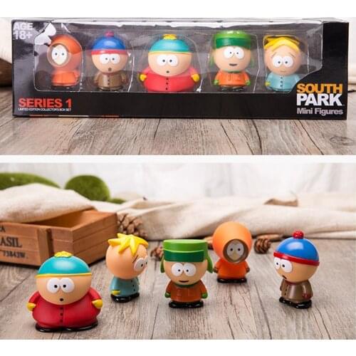 6cm 5PCS Set Southern Park Action Figure Toy Stan Eric Creative Austral Park Doll Gift for Kids Home Decoration Moldel