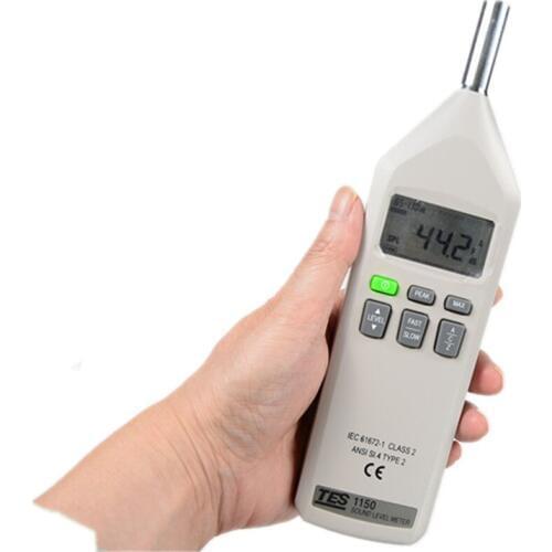 TES-1150 Volume Meter Noise Measuring Instrument 30 to 130 dB AC / DC Output 0.1dB
